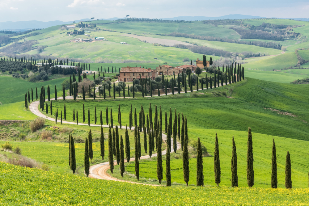 Val d'Orcia en Toscane, Italie