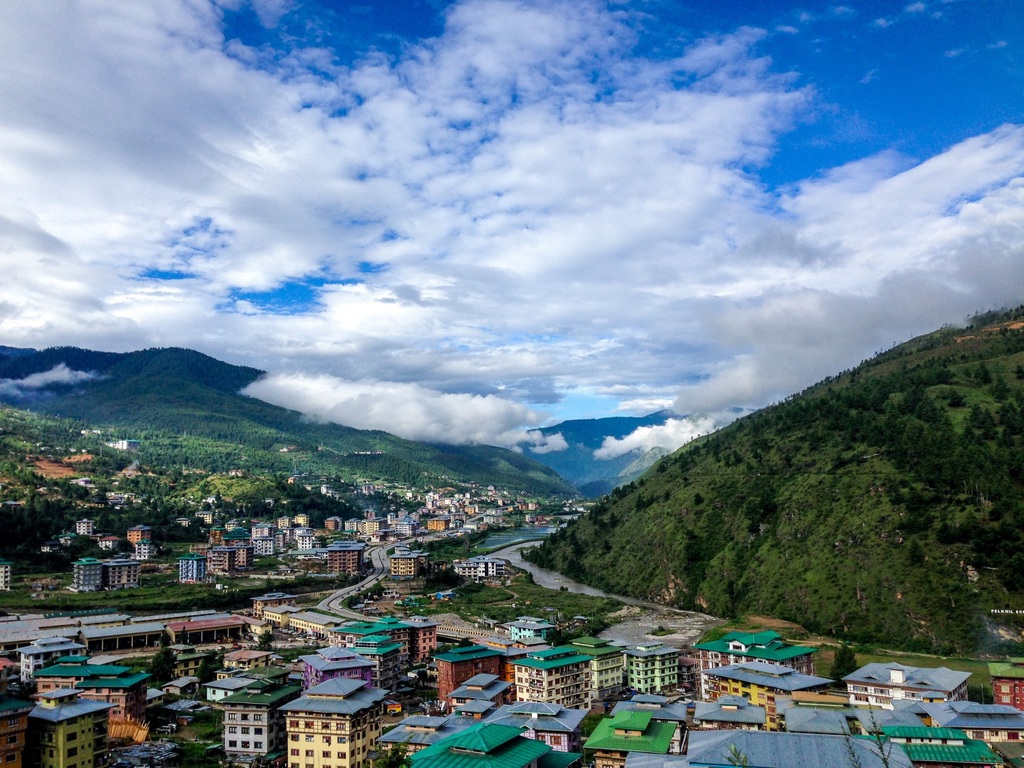 Village de montagne au Bhoutan