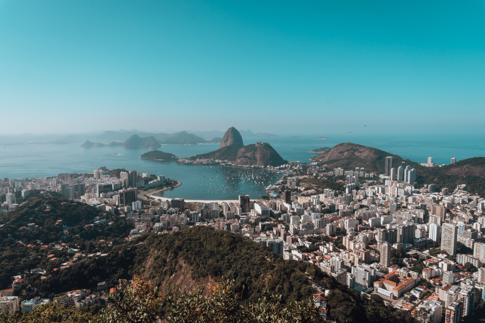 Vue aérienne de Rio de Janeiro au Brésil