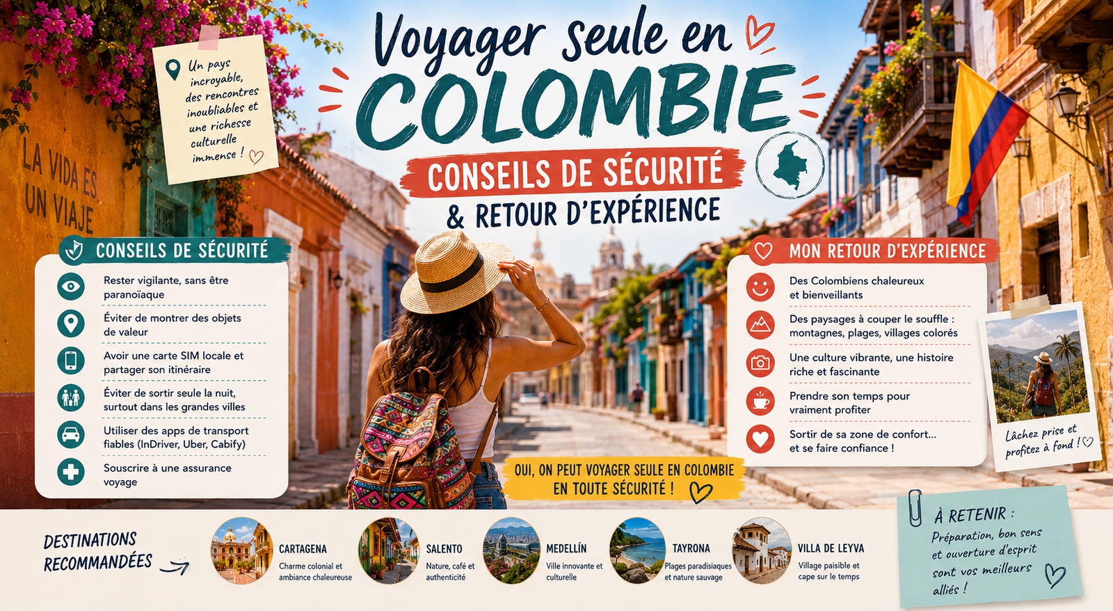 Guide pratique pour voyager seule en Colombie