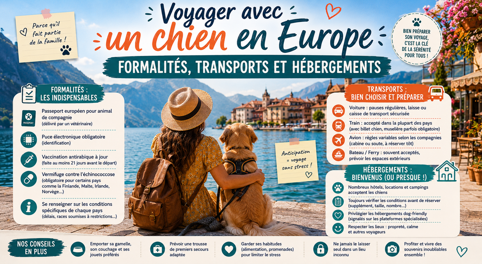 Voyager avec son chien en Europe