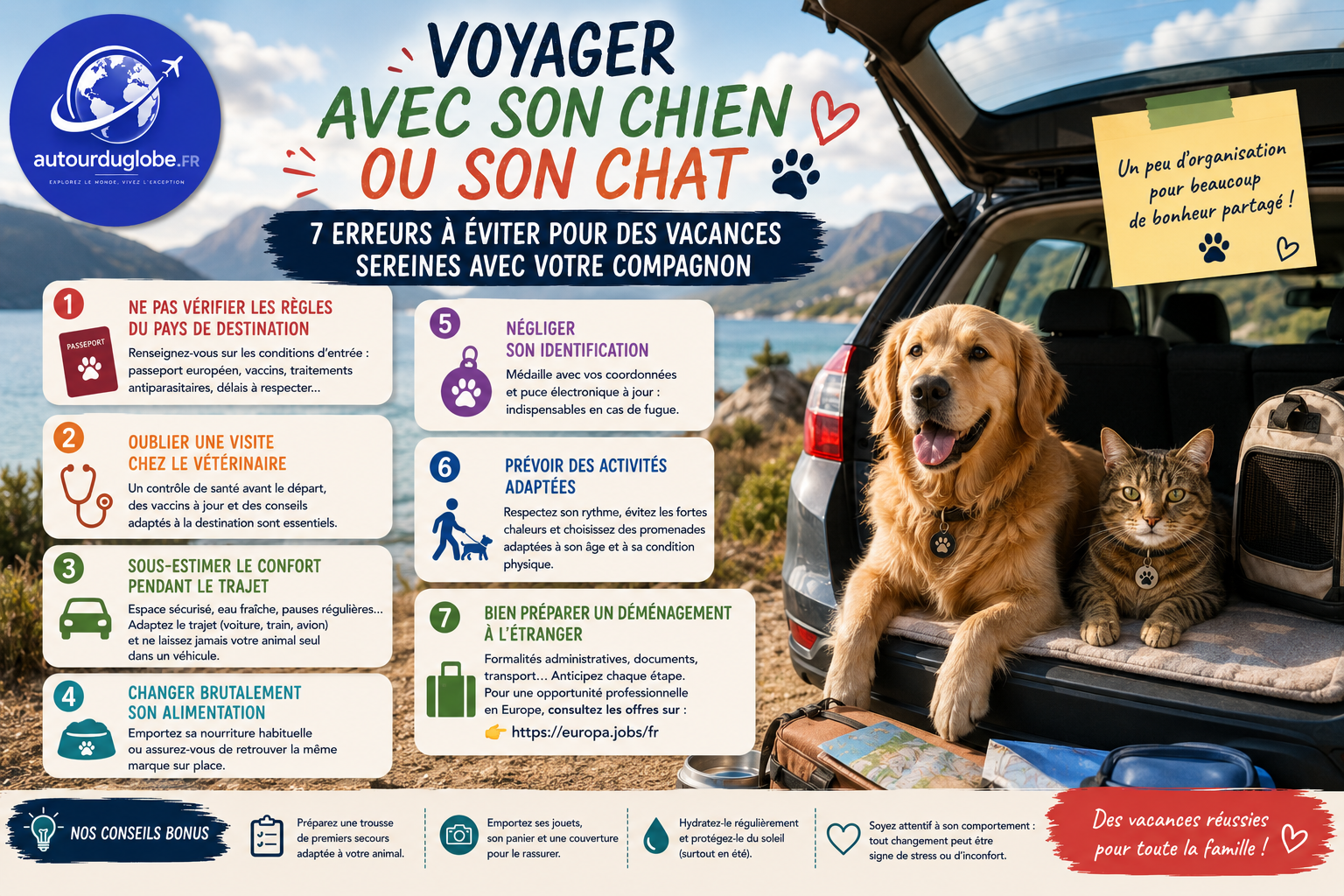 Voyager avec son animal conseils pratiques